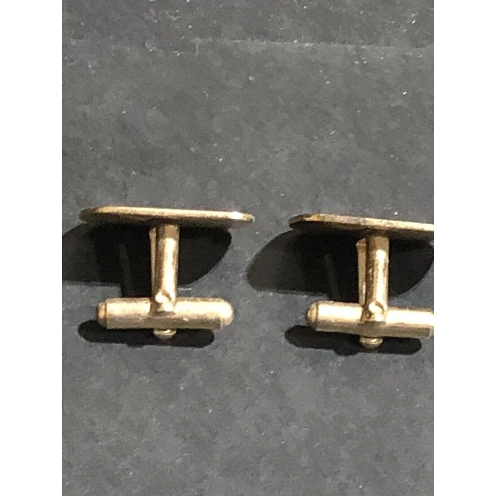 Vintage Gold Tone Scroll Cuff Links